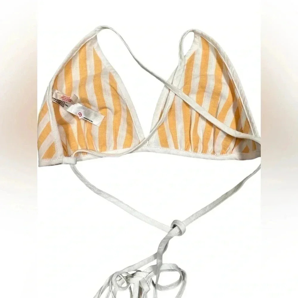Free People Striped Triangle Wrap Around Waist Bralette Top Size XS - Picture 3 of 9